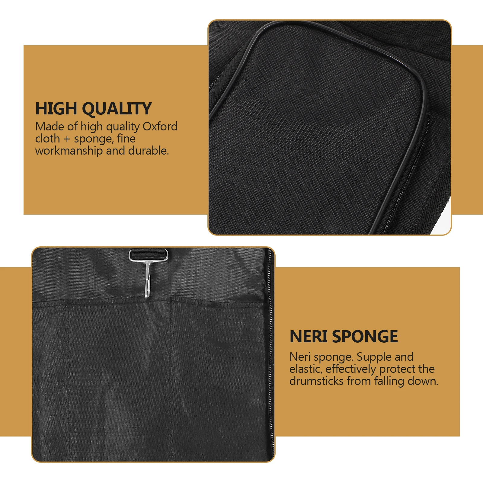 

Drumstick Storage Bag Sticks with Shoulder Strap Drumsticks Percussion Organizer Accessories Case