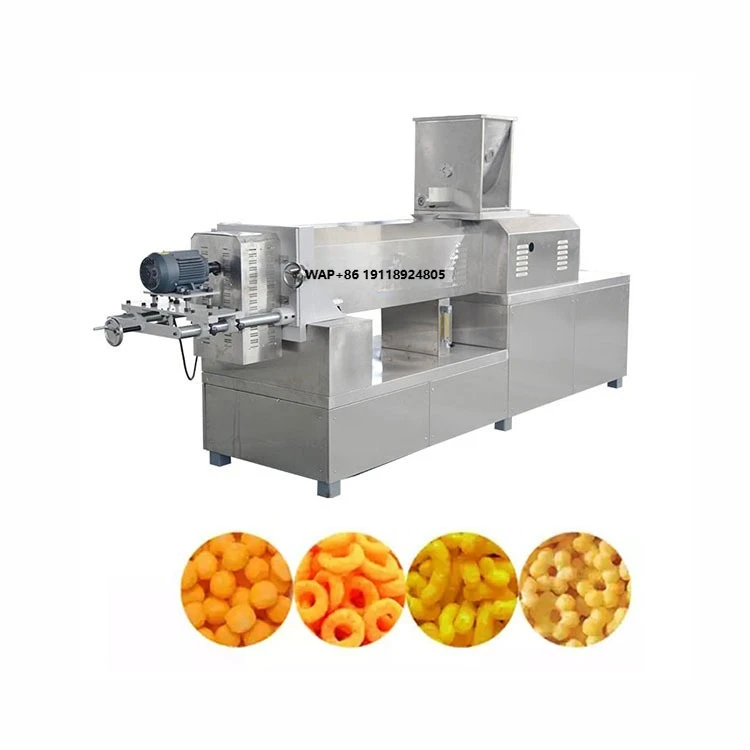 Puffed Corn Rice Snacks Food Extruder Small Corn Screw Puff Extruder / Puffed Wheat Flour Food Making Machine