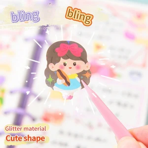 Kawaii Stickers for children, beautiful stationary, daily aesthetic decoration, art supplies, batch stickers scrapbooking, Korean paper table 10 Main Sales Stickers Aesthetic - №9