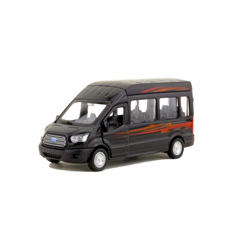 Caipo Scala 1:52 Transit China Police MPV Pull-back Diecast Model Car per collezione, regali e decorazioni