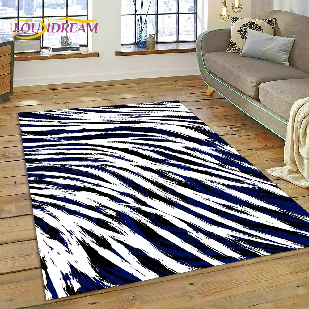 Colorful Zebra Stripe Leopard Tiger Carpet Rug for Bedroom Living Room Home Sofa Decoration,Children Game Large Decor Floor Mat