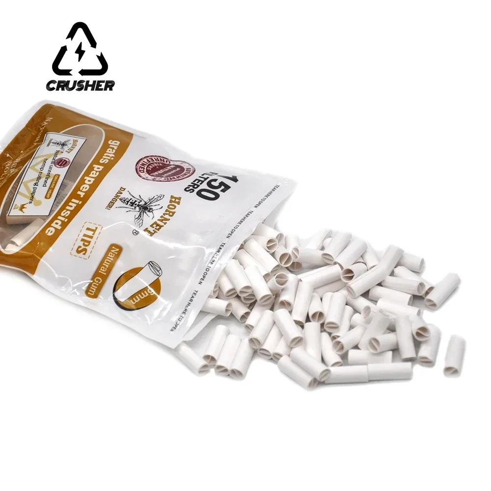 CRUSHER 5/6/7mm Cigarette Filter Natural Material Unrefined Pre-rolled Tips Rolling Paper DIY Rolled Smoking Accessories Gadgets