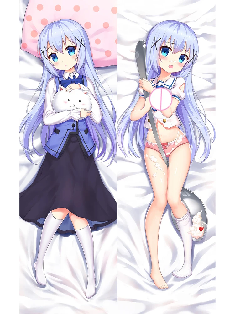 Dakimakura Anime Kafū Chino Double-sided Print Life-size Body Game Pillow Cover Bedding Gifts