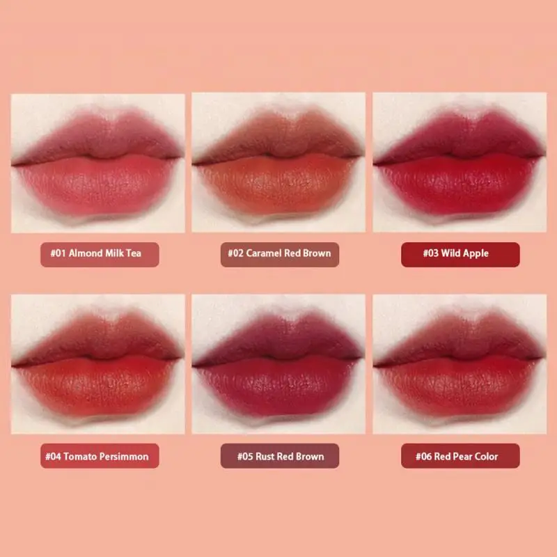 LAMEILA 1~6pcs Liquid Lipstick Lip Glaze Long Lasting Velvet Matte Lip Gloss Women Makeup Natural Long Lasting Lipstick