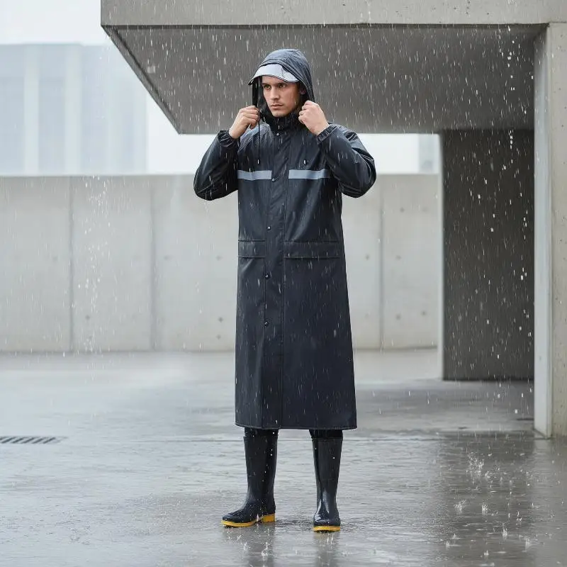 Raincoat Long Full-body Rain-proof Men's Adult Women Thickening Portable For Motorcycle Cycling Storm Proof Rain Clothes