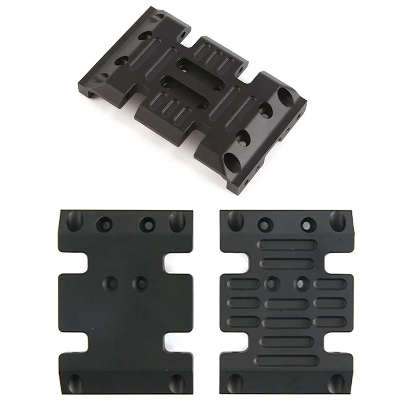 For 1/10 RC Crawler Car Traxxas TRX4 AXIALSCX10 Carbon Fiber Girder Metal Base Plate Aluminum Alloy Gear Box Base SCX Series DIY