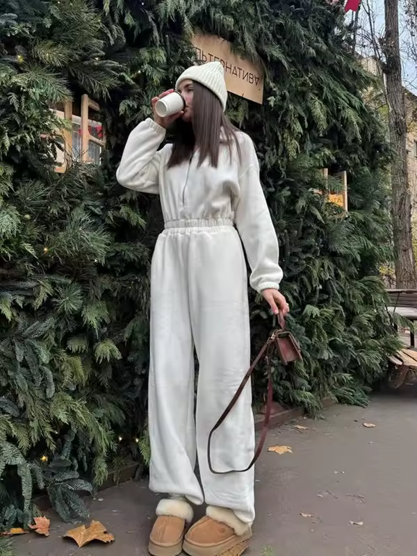 Zekye Woman Clothing New Fashion Long-sleeved Jumpsuit Women's Casual Semi-open Elastic Waist Jumpsuit Elegant Woman Jumpsuit - Image 9
