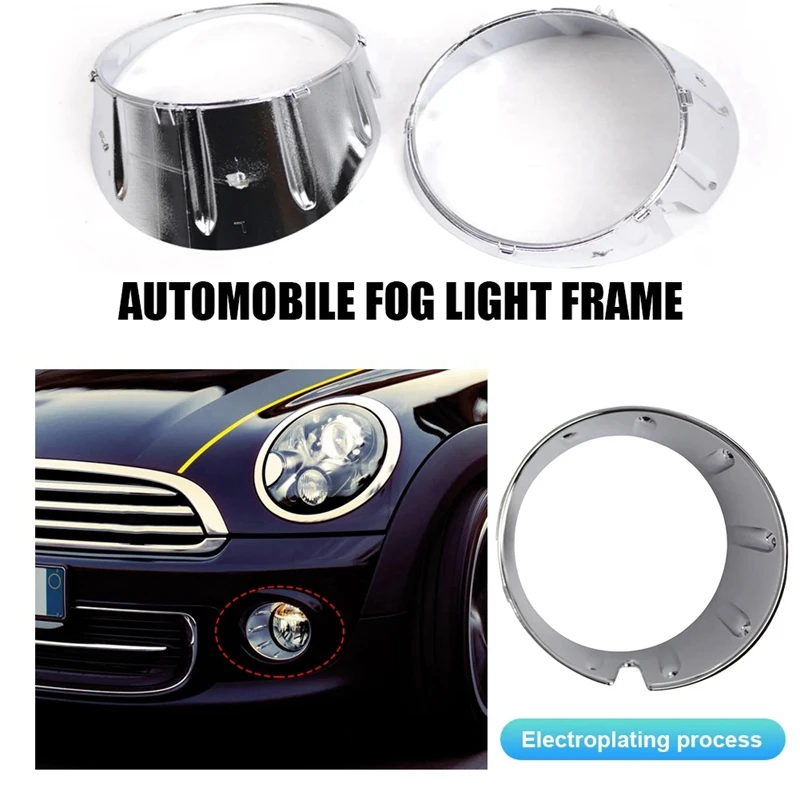 Front Chrome Bumper Fog Light Cover Fog Light Trim Ring For Mini R55 R58 R56 R57 R59 2011-2015 51117248791 51117248792