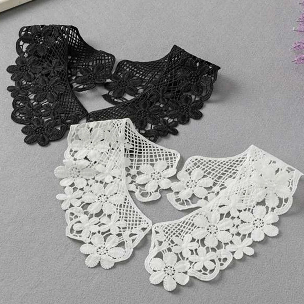 Hollow Out Lace Fabric Neckline Collar Decoration Sewing Collar Detachable Fake Collar Handmade DIY Clothing Sewing Accessories