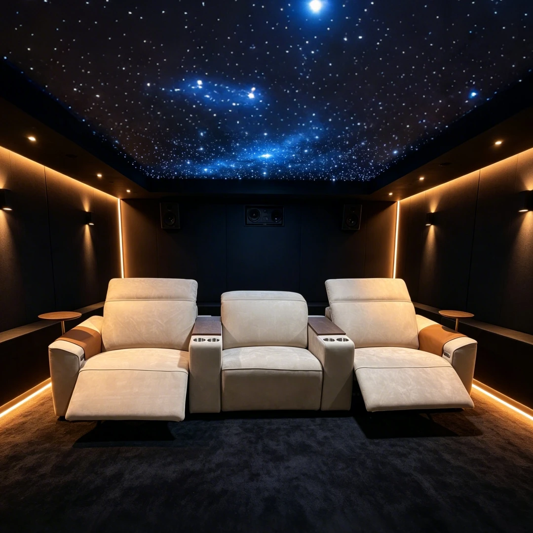 Home Cinema Interiors - Hafif Lüks Ev Sinema Mobilyası VIP
