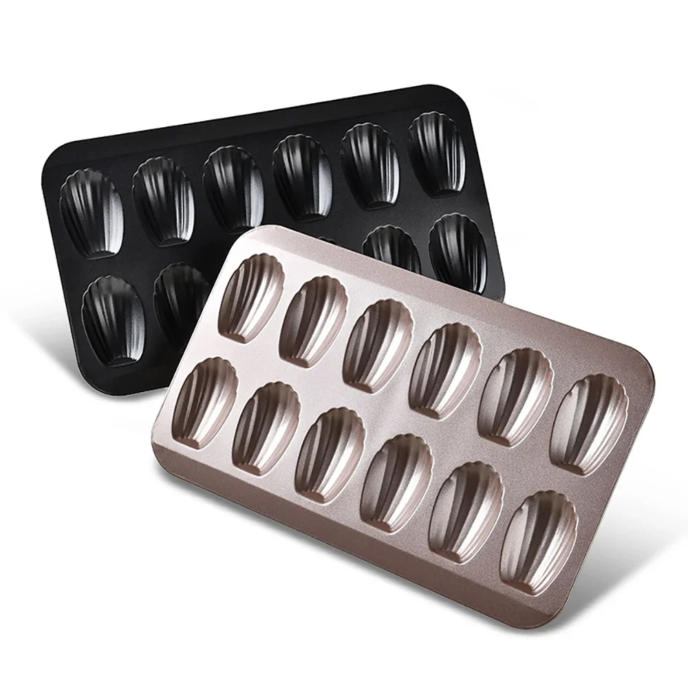 12 Slots Carbon Stahl Kuchen Pan Madeleine Form Shell Kuchen Backform Form Backformen Werkzeuge Küche Utensilien Zubehör Werkzeuge