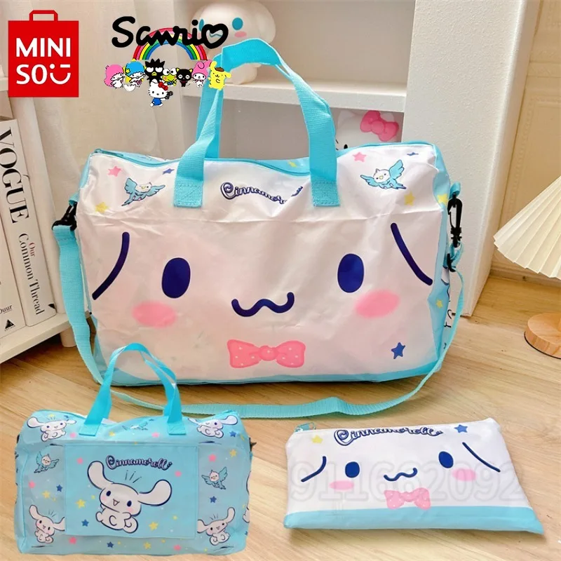 Miniso Kuromis neue tragbare Reisetasche Luxusmarke modische Damen Reisetasche Cartoon große Kapazität faltbare Aufbewahrung tasche