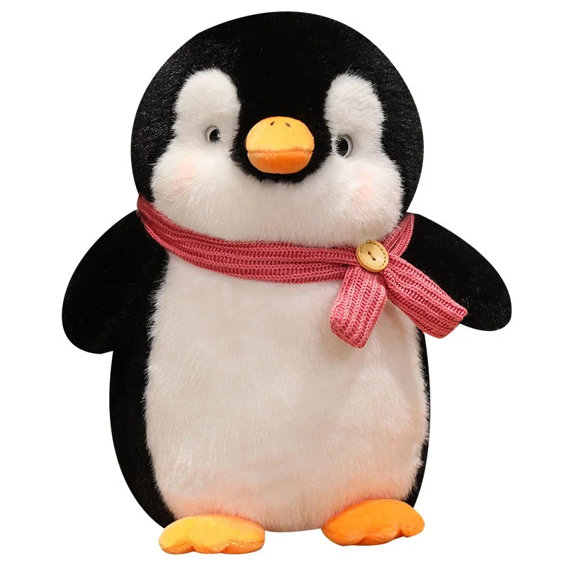 Kawaii weicher Pinguin mit Schal Plüschtiere für Kinder Stofftiere Baby puppe Kinder Spielzeug Geburtstags geschenk für Kinder Mädchen