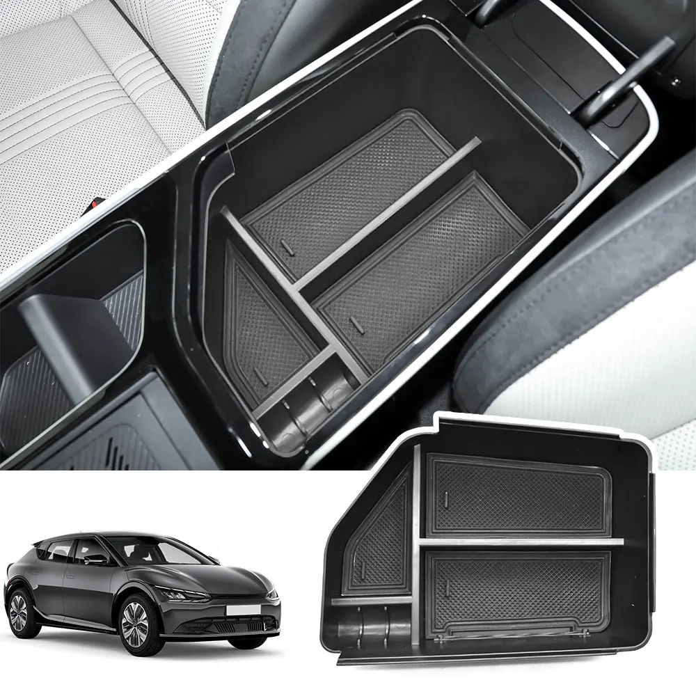 

Storage Box For EV6 Lower Center Console Organizer Tray Interior Accessories Material Trim For Kia EV6 Accessories 2022-2025