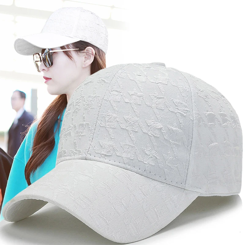 Hat Women\'s Baseball Cap for Female Spring and Summer Sticky Flower Trucker Hat Breathable Fashion Sports Golf Luxury Brand