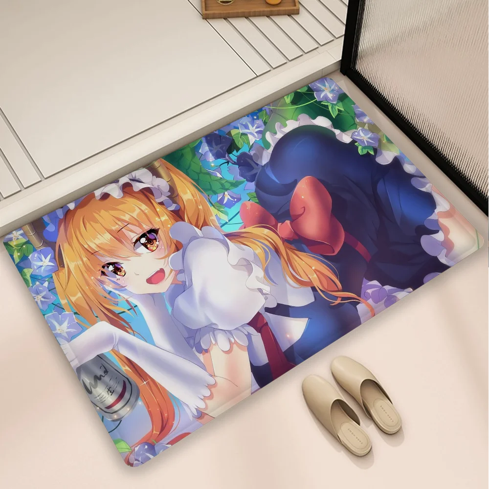 Miss Kobayashi's Dragon Maid  Floor Mat Bathroom Mat Kids Room Bedroom Decoration Balcony Anti-Slip Doormat Living Room Bedside