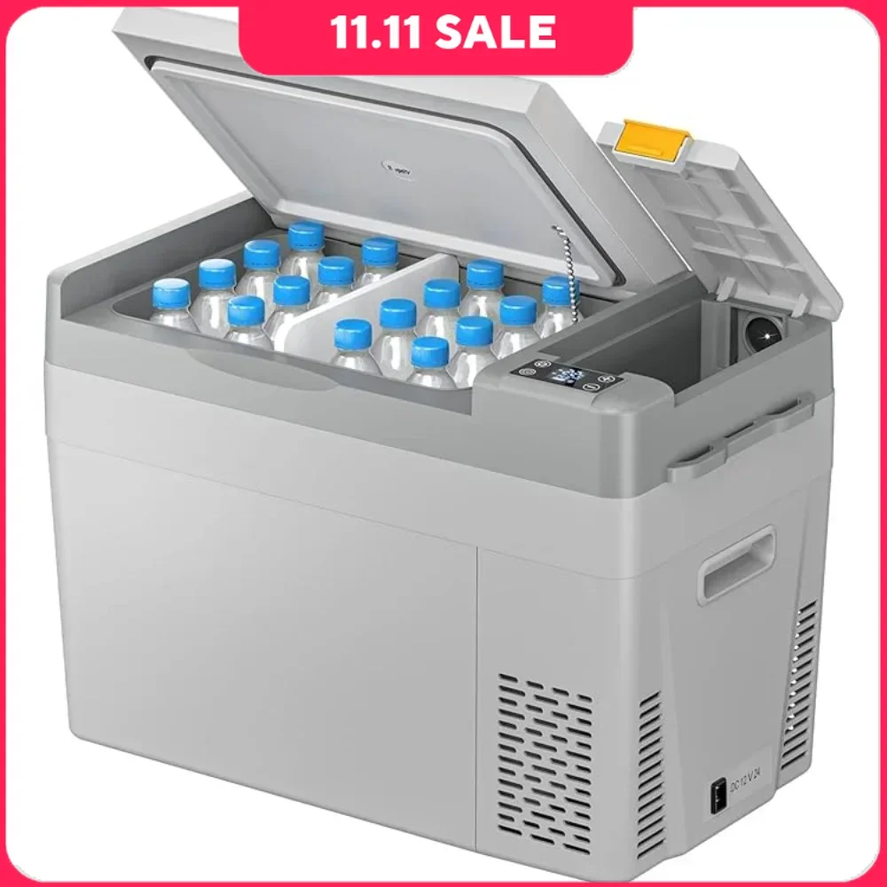 

Refrigerator, 30 Quart Compressor & Car Fridge, Less Consumption and Shock-proof, 4 Safety Points Fix, Portable Refrigerator