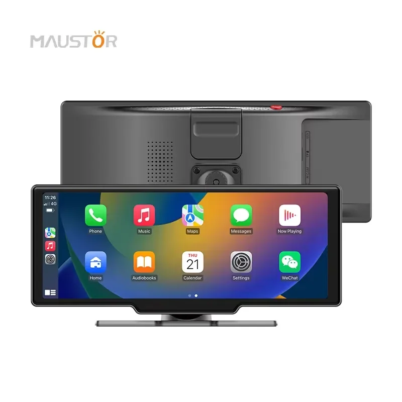 10.26 Inch Portable Wireless CarPlay Screen Android Auto Stereo Radio with Bluetooth AUX USB Support OEM Factory Wholesale