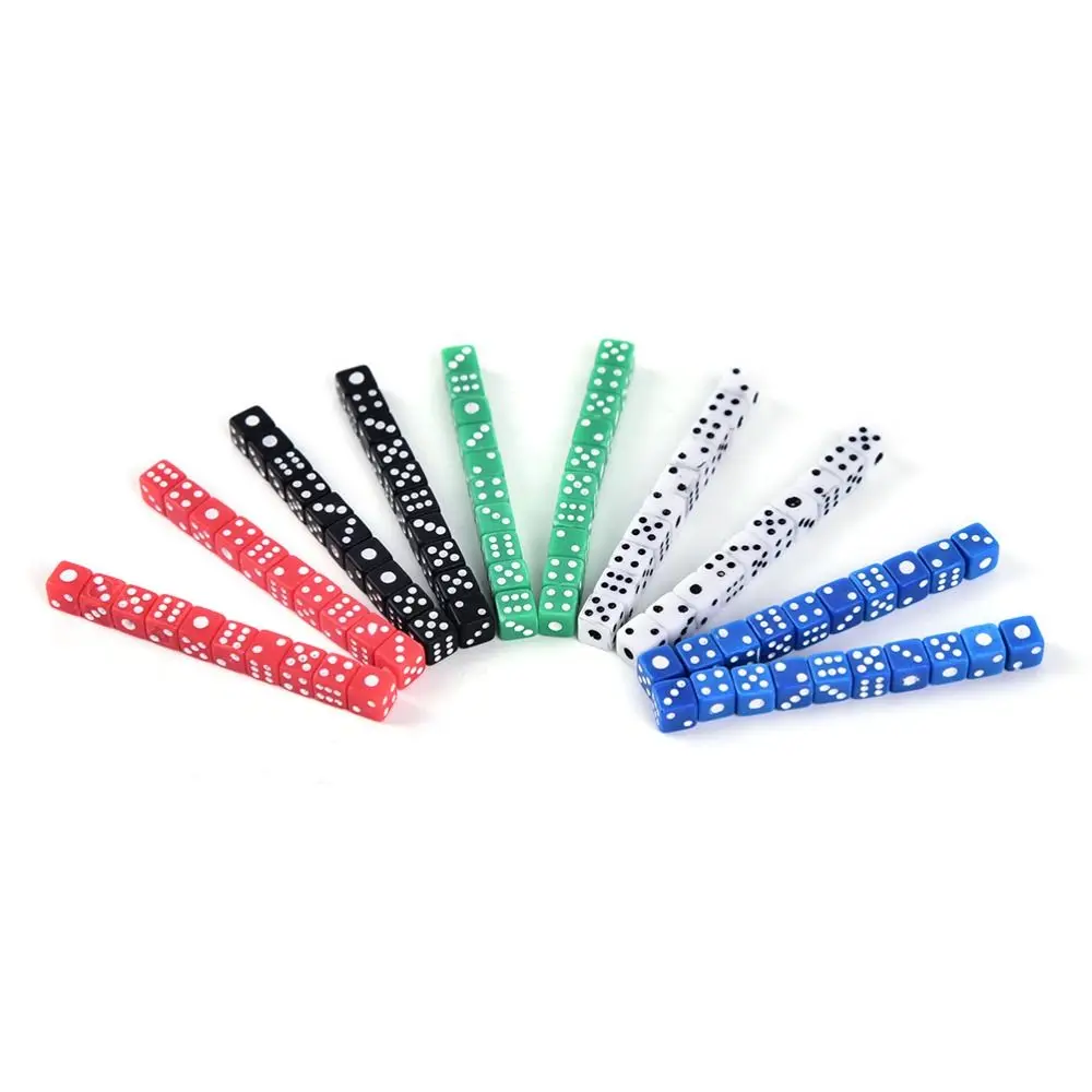 

50pcs Bulk Pack Mini Dice 5mm 6 Sided Bar Games Dice High Quality Acrylic D6 Colored Dice