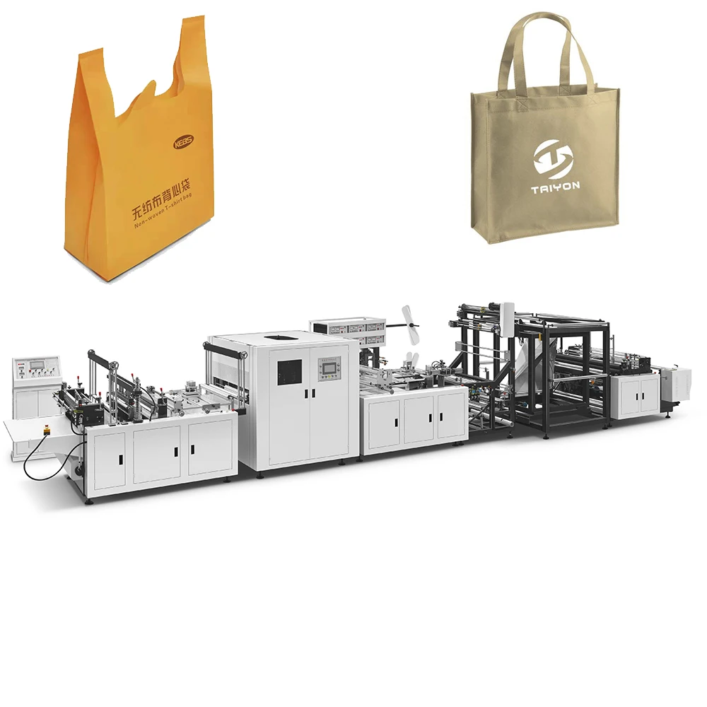 High speed W cut pp non woven bag making production line for Plastic Free Bag