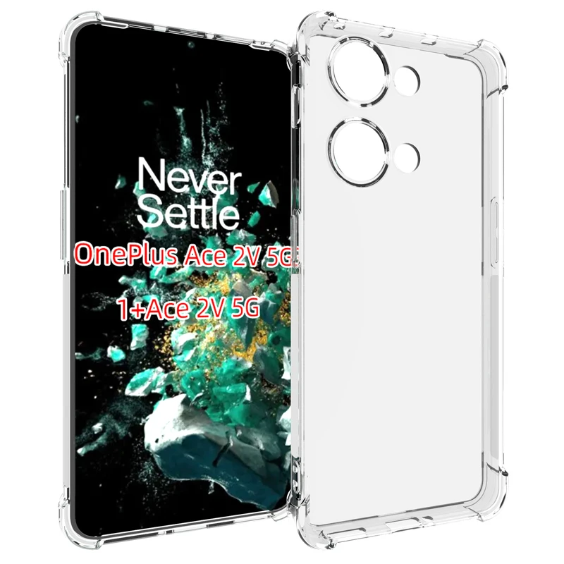 Shockproof Case For Oneplus Ace 2V PHP110 Case Bumper Shell Soft TPU Transprent Phone Cover For Oneplus Ace2 V 2V 5G Funda Coque