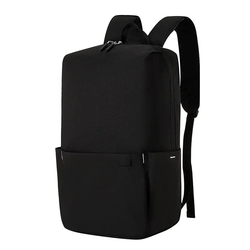 Bolsa de moda masculina mochila cor deslumbrante mochila esportiva saco sólido alça macia lona neutra/masculino ou feminino náilon