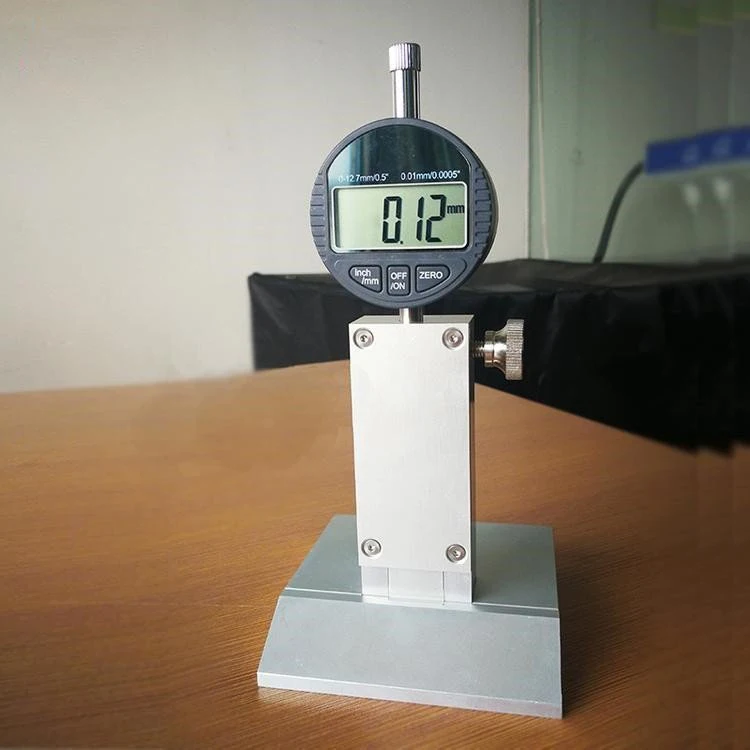 Digital road marking thickness gauge for testing pavement markings