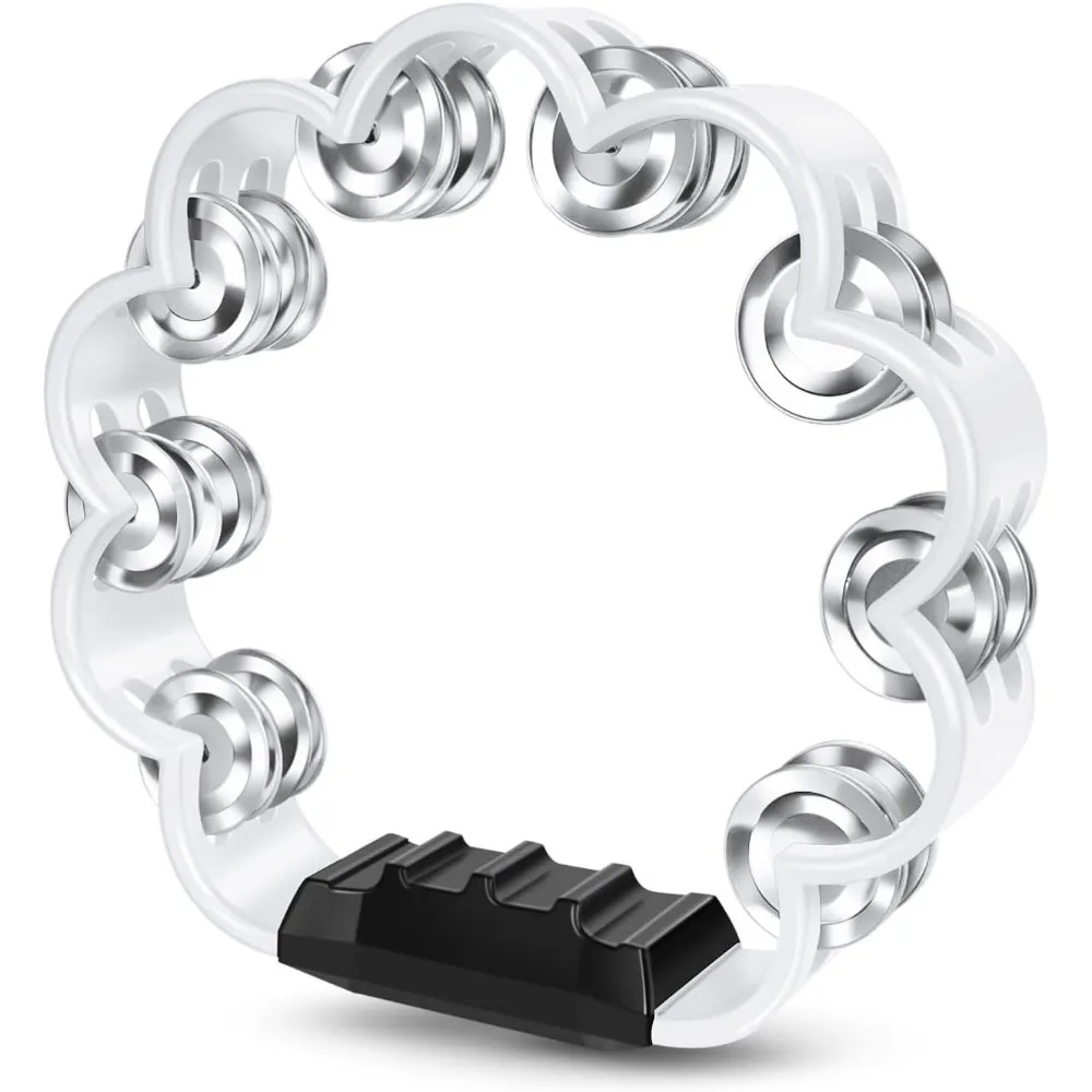 Pleasant Jingle Petal Shaped Tambourine Handheld Ergonomic Grip Percussion Tambourine Music Hand Bells Musical Rhythm Instrument