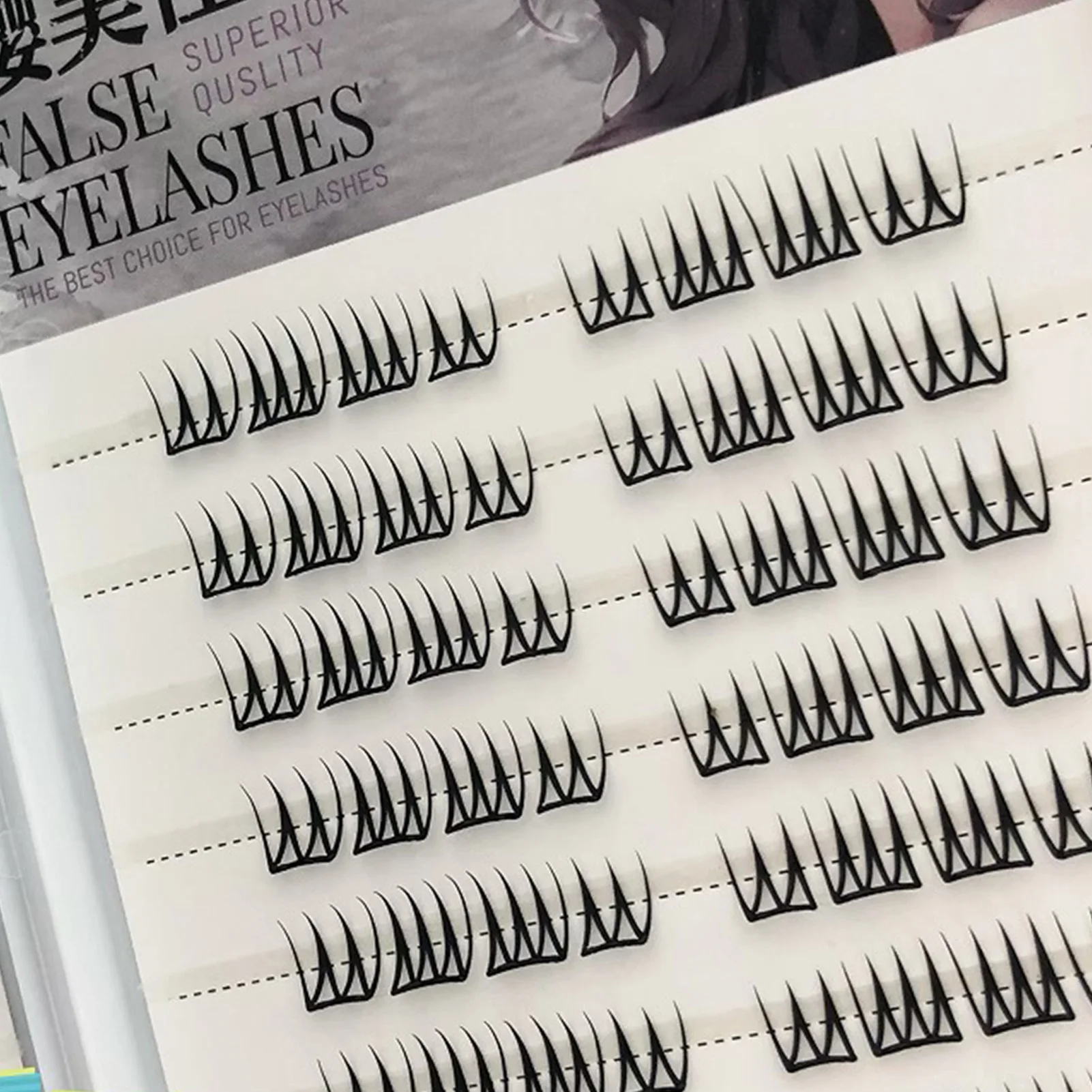 Ciglia finte autoadesive fai-da-te 24/80/160 Cluster Ciglia individuali Aspetto naturale Nessuna colla Accessori per il trucco di bellezza quotidiana pigra