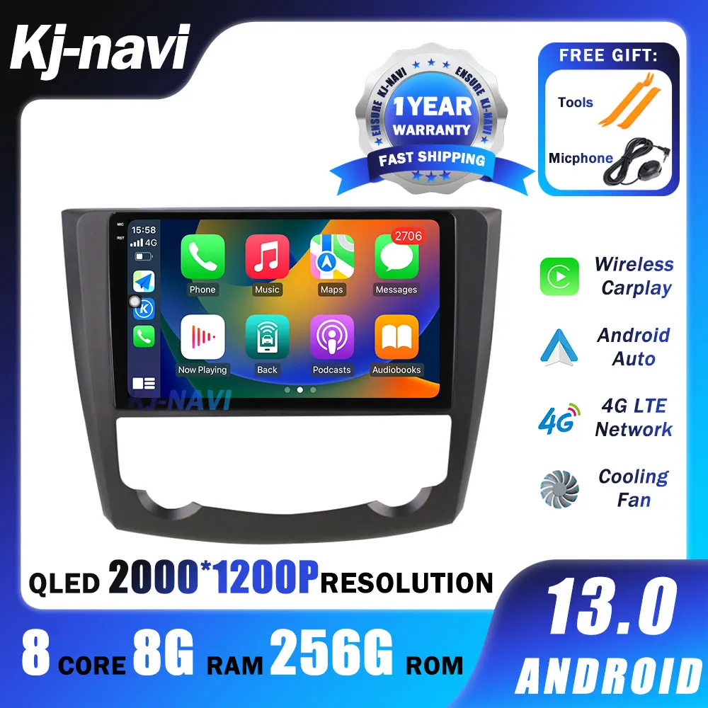 

Android 13 For Renault Kadjar 2015 - 2019 Car Radio AI Voice Multimedia Video Player Navigation GPS DVD Head Unit WIFI4G DSP