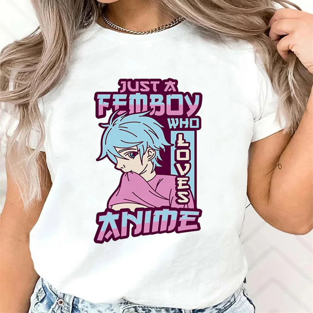 Femboy تي شيرت المرأة ثقافة البوب الملونة القوطية 2000s قميص الشارع الشهير الملابس الكورية 2000s المرأة خمر مخدر #3