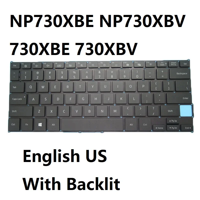 DOK-V6579A KR/US Laptop Keyboard For Samsung NP730XBE NP730XBV 730XBE 730XBV With Backlit Black New