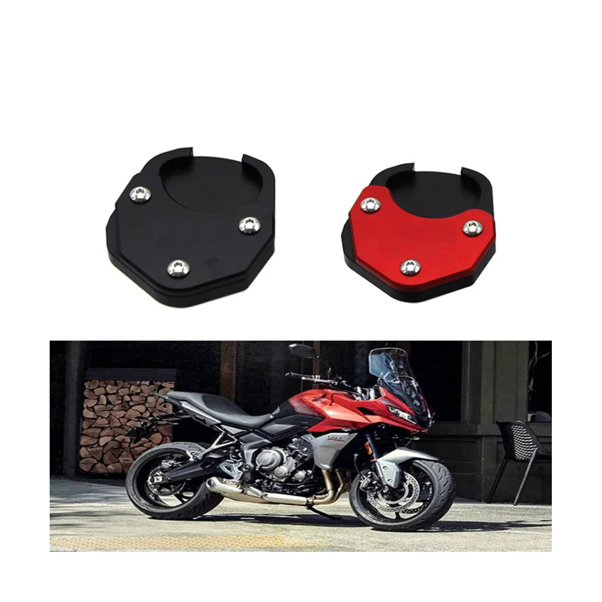 Motorcycle Accessories Kickstand Foot Side Stand Enlarger Pad for Tiger660 Tiger660 Tiger Sport 660