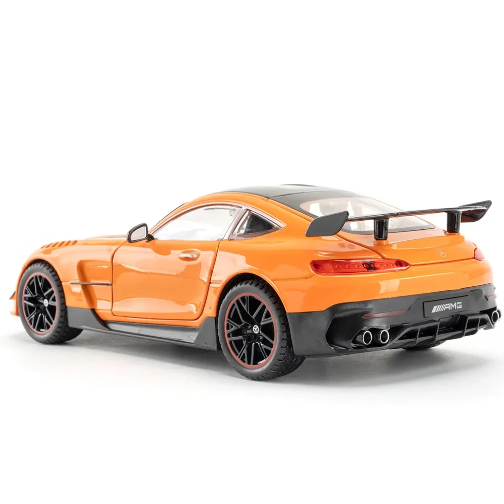 1:18 Mercedes-Benz Jas GT-R Voiture de sport Collection Simulation Alliage moulé sous pression Voiture Son et lumière Véhicule Jouets Voiture pour enfants Cadeaux