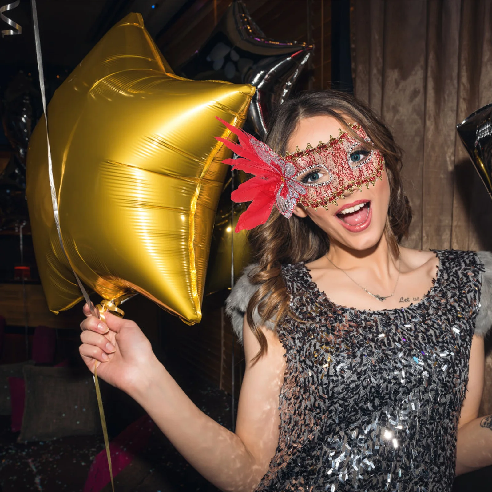 

Venetian Lace Feathered Half Mask Masquerade Mask Women Masquerade Ball Prom Halloween Costume Party Cosplay Mardi Gras Peacock