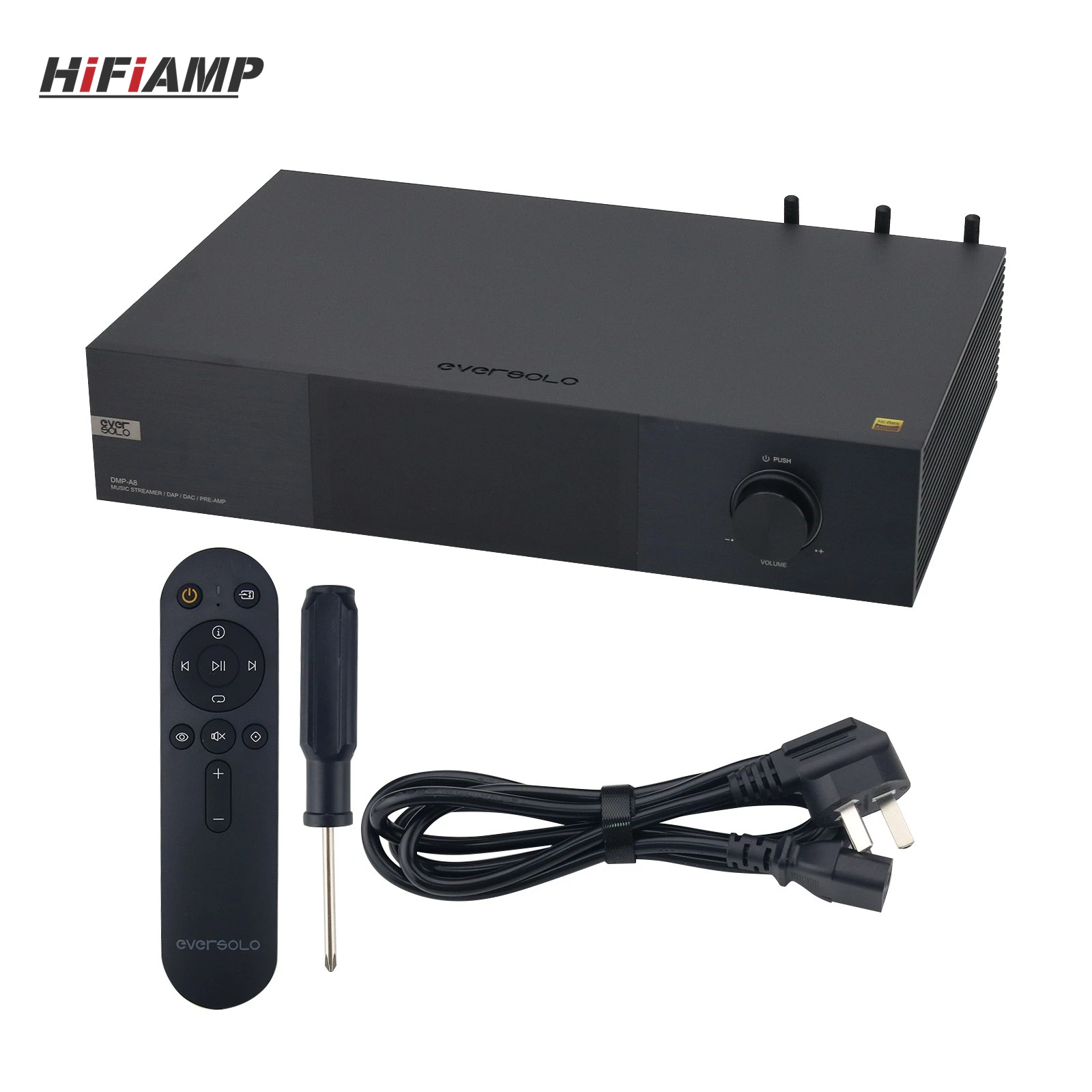 

HiFiAMP Eversolo DMP-A8 4G+64G Music Streamer DAC QCC5125 Bluetooth 5.0 Receiver for DSD512 PCM 768KHz 32Bit