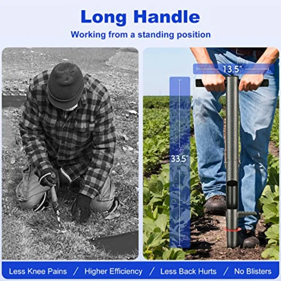 Macetero de bombillas de alta resistencia para jardín, enchufe con mango Manual ergonómico para agujeros de excavación eficientes para plantar flores de primavera Bul