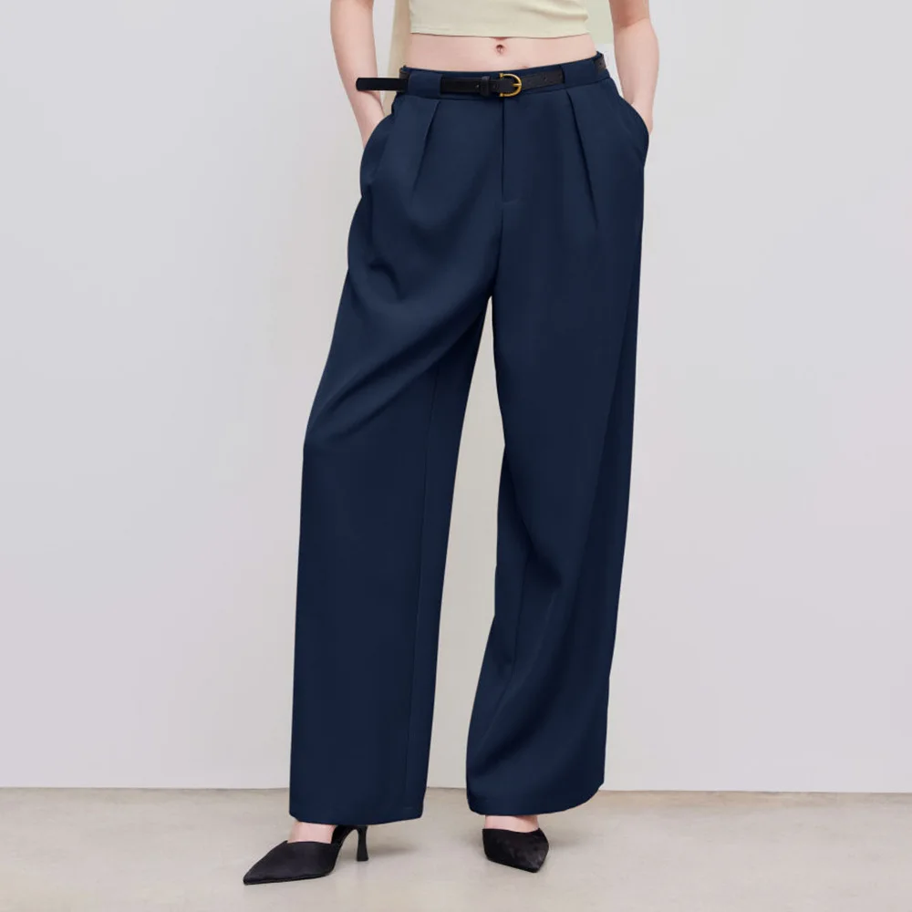 

Loose Suit Pants Wide Leg Pants 2025 Autumn and Winter New Low-rise Straight Pants Elegant Commuting Trousers for Women