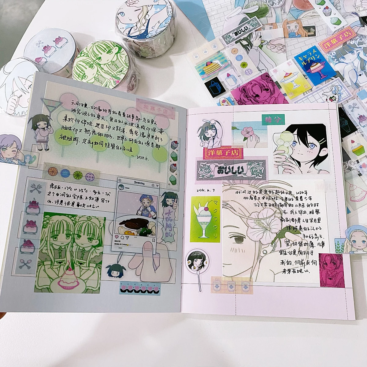 Scrapbook Decorative Memo Pad Journal Planner Stationery Paper Material Diy Arts Crafts Album Kawaii Note Pads Desk Accessories