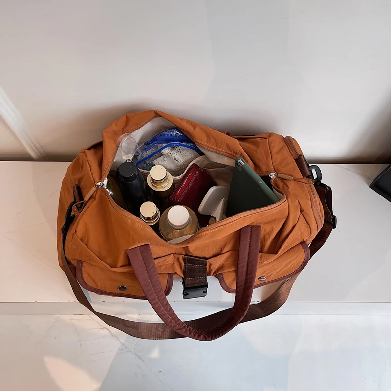 حقيبة اليوغا للياقة البدنية للنساء، حقيبة رياضية للتدريب والمشي لمسافات طويلة والسباحة، حقيبة كروس للسفر، حقيبة تسوق كبيرة للتخييم، حقيبة يد للتنقل