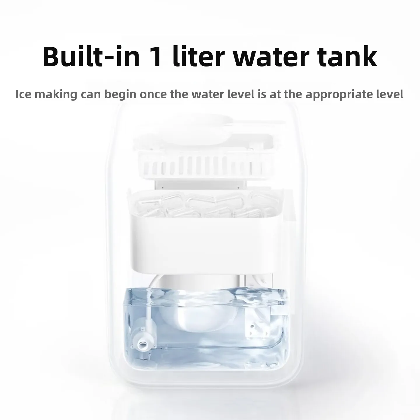 New Mijia Portable Automatic Countertop Ice Maker 2 Ice Sizes Fast Ice Making Ice Cube Machine for Kitchen Party Camping