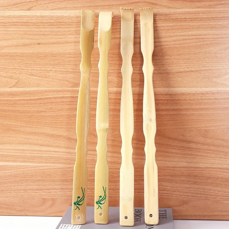 

2pcs Back Scratcher, Scratcher for Men Women Gift, Curved Long Handle Bamboo Back Scratcher, Ideal Massage Gifts for Mom and Dad
