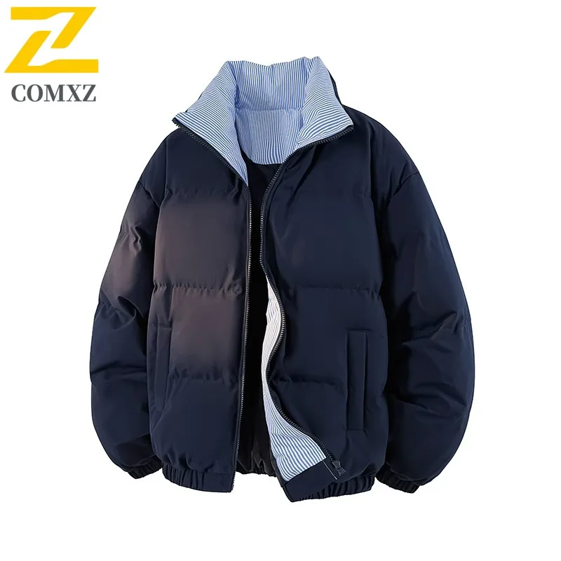سترة COMXZ للرجال للتزلج مملوءة بتصميم خارجي عالي الجودة سترة سميكة للدفء كاجوال موضة الشارع سترات شتوية خفيفة الوزن #4