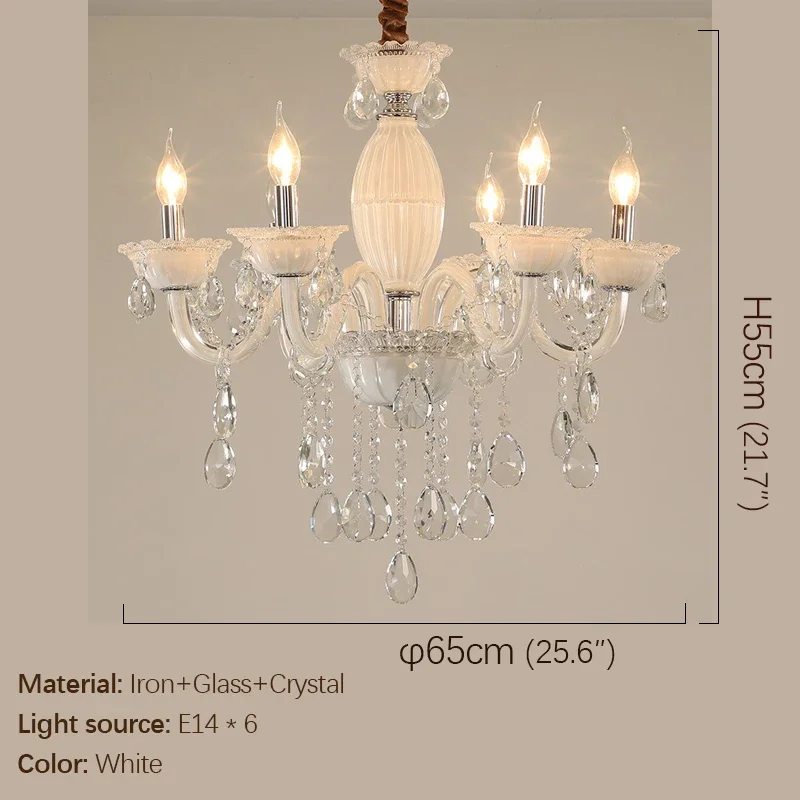 AOSONG European Crystal Pendent Lamp Candle Lamp Luxury Art Living Room Restaurant BedroomVilla Hotel KTV Chandelier