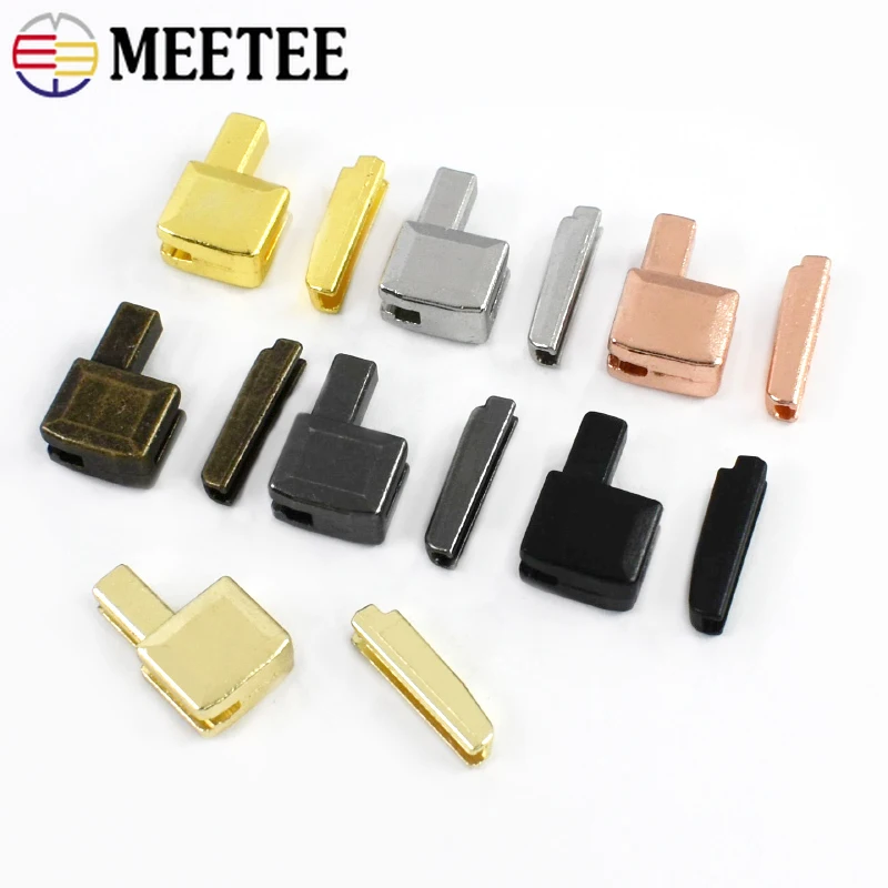 10/20/30Sets Metal Zipper Stopper Bag Jacket Fastener Latch 3#5#8#10# Jeans Garment Lock Plug Repair Kits DIY Sewing Accessories