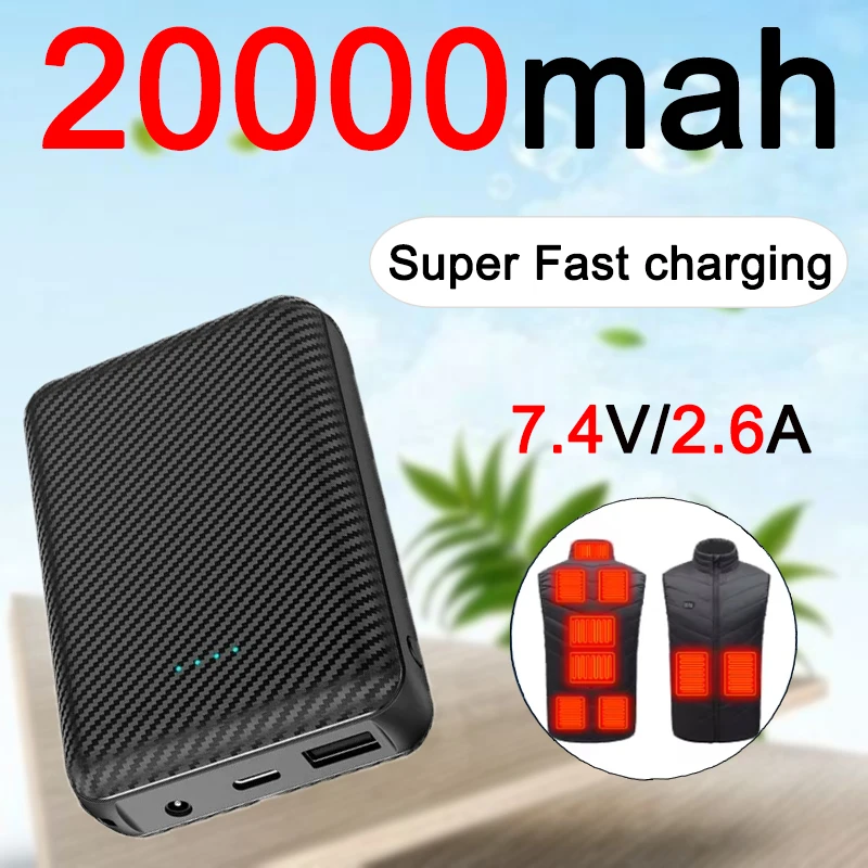 20000mAh Power Bank DC7.4V Portable Charging Power Supply Phone External Battery For iphone xiaomi HUAWEI Portable Charging