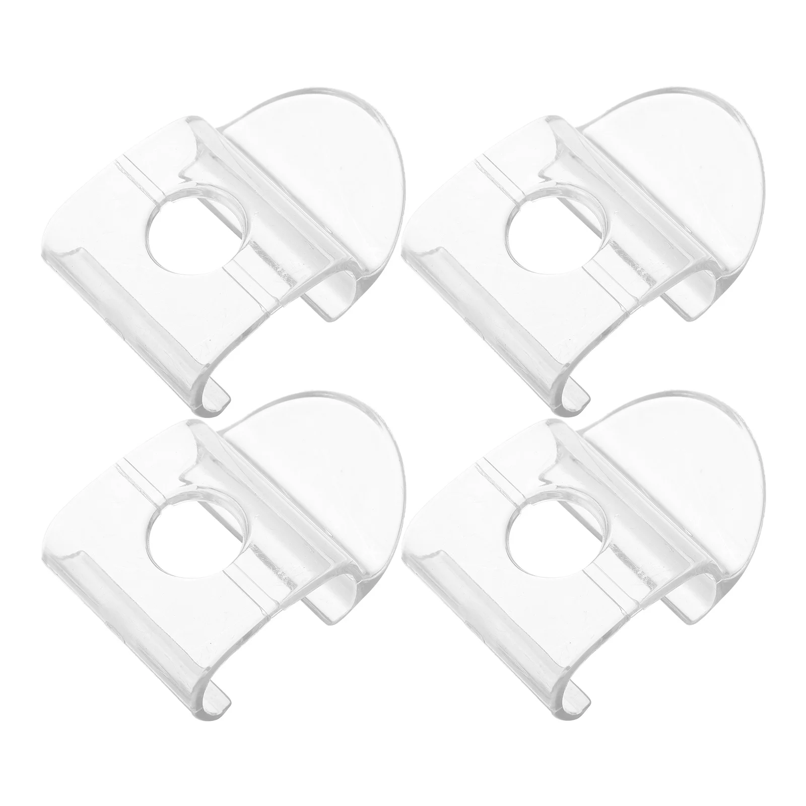 

4pcs Cordless Blind Handles For Pleated Transparent Pvc Window Blind Accessories No Drilling Safety Design