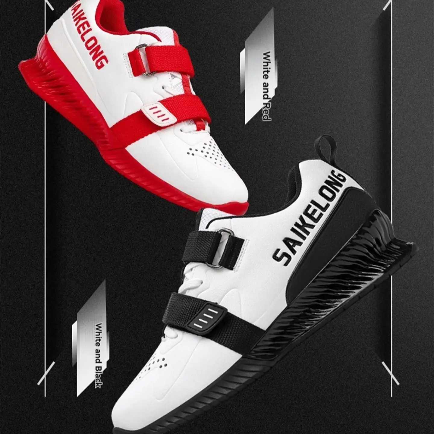 Zapatos Profesionales de Halterofilia para Hombre y Mujer: Suela Rígida con Soporte y Equilibrio para Sentadillas, Peso Muerto/Barras, Entrenamiento de Fuerza en Interiores