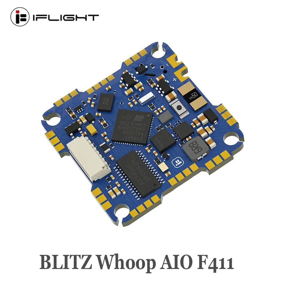 لوحة IFlight Whoop F411 F4 20A AIO (BMI270) BLHeli-S 5V 2A USB Micro مع فتحات تثبيت 25.5*25.5 مم لطائرة سباق RC FPV بدون طيار