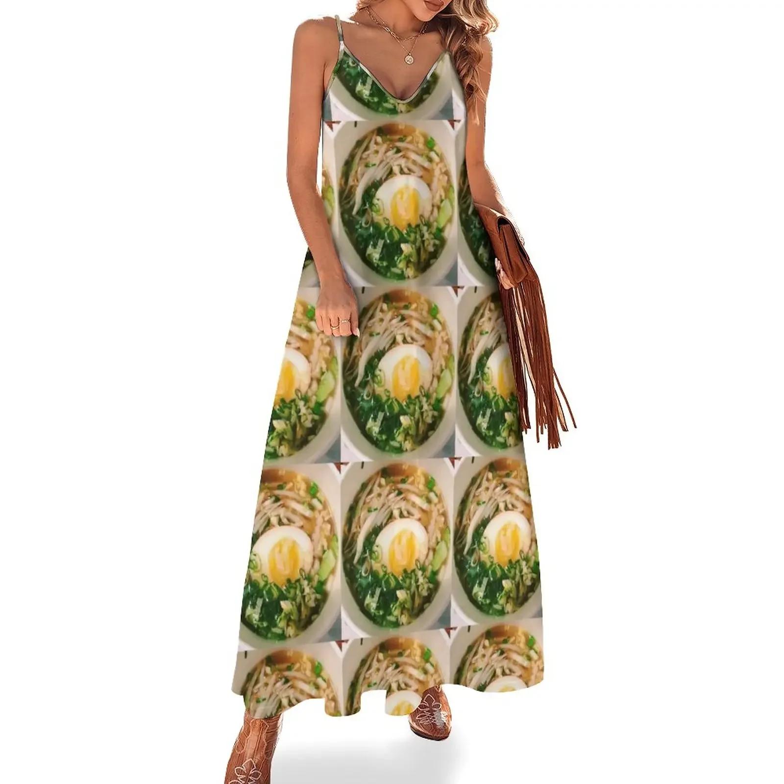 

Ramen Noodle Soup Sleeveless Dress Clothing clothes for women ceremony dresses